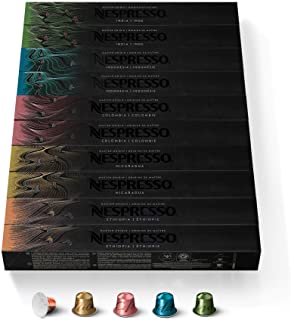 NESPRESSO CAPSULE ORIGINALI - Selezione Master Origin,100 capsule di caffe Linea Original, Riciclabili