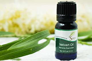 SVATV VETIVERT (Vetiveria Zizanoides) Olio Essenziale 10 ml, 100% puro, non diluito, grado terapeutico.