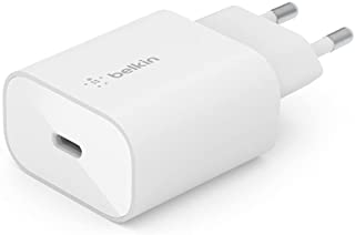 Belkin BoostCharge Caricabatteria da Parete da 25 W con PPS, USB-C PD, Caricabatteria Rapido per iPhone, Samsung, Galaxy Tab, iPad e Altri Dispositivi