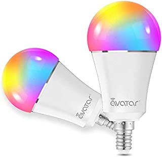 Lampadina Smart Alexa E14 WiFi Lampadine Colorato LED Intelligence 9W=90W 3000-6100K RGBCW Compatibile con Alexa/Google Assistan