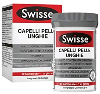 Swisse Integratore Capelli Pelle Unghie, Integratore Alimentare con Biotina, Zinco, Vitamina C, Ferro, Silicio ed estratto di Ca