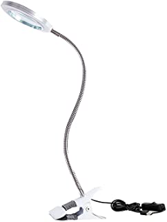 Lampada Estetista con Lente d&nr.x27,Ingrandimento Portatile Dimmerabile LED USB con Pinza Lampada a Collo di Cigno Flessibile p