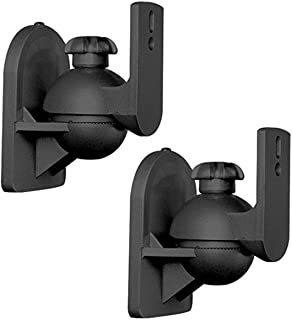 Techly 309692 Coppia Staffe Speakers a Parete Universali Regolabili Nero