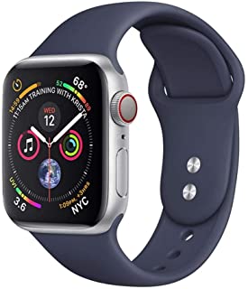 Style Design - Cinturino in silicone per Apple Watch, colore scuro blu, Größe: M/L, 40/42mm