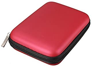Access-Discount-Custodia rigida antiurto con cerniera, per hard disk esterni portatili da 2,5 " rosso