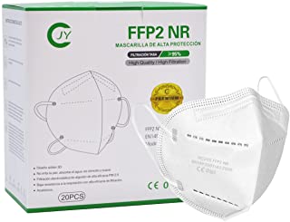 20 Mascherina FFP2 certificate di Protezione Respiratoria marcate CE 0161, 5 Strati DPI