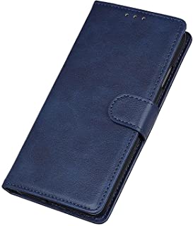 WEIOU Leather Folio Cover per Motorola Moto E7 Power | E7i Power, Custodia in Pelle PU Magnetica Libro Flip Portafoglio con [Funzione Stand]. Blu