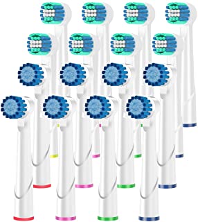 Qlebao Testine Compatibile con Braun oral b Ricambi Spazzolini elettrici, Multipack 4 x 4, 8 Precision, 8 Sensitive Clean, Compatibile con Braun Oral