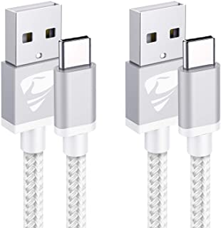 Aione Cavo USB C 2M 2Pack Cavo Tipo C Ricarica Rapido Yosou Cavo Caricabatterie Intrecciato in Nylon