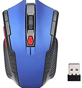 Mouse wireless, mini mouse wireless da 2,4 Ghz mouse da gioco ottici e ricevitore USB per laptop pc - blu