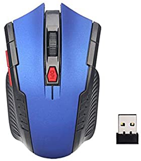 Mouse wireless, mini mouse wireless da 2,4 Ghz mouse da gioco ottici e ricevitore USB per laptop pc - blu
