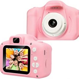 Macchina fotografica per bambini, con schermo IPS da 2,0 pollici, 1080 p, scheda SD integrata da 32 GB, USB, ricaricabile, per giocattoli per bambini