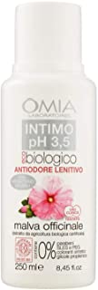 Omia Sapone Intimo Eco Bio Ph 3.5 Malva Officinalis, Detergente Intimo con Azione Rinfrescante, Indicato per Donne e per Combattere gli Odori Intensi,