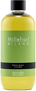 Millefiori Milano Ricarica per Diffusore di Aromi per Ambiente, Fragranza, Lemon Grass, 500 ml