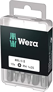 Wera 05072400001 Assortimento di Bit, Argento, PH1