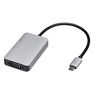 Amazon Basics - Adattatore USB C 3.1 con porta VGA, porta USB 3.0, porta USB C e alimentatore da 100W