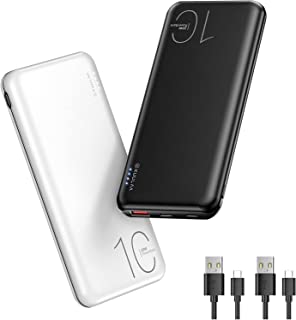 2 Pack Power bank 10000mAh?Ultra Slim? , 20W PD & QC 3.0 Carica Super Rapida Caricatore Portatile , Powerbank per iPhone 12 11 Ipad Samsung Google Xia