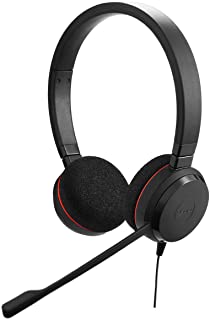 Jabra Evolve 20 Cuffie Stereo, Cuffie Certificate per Microsoft Teams, Softphone VoIP e con Funzione Noise Cancelling, Cavo USB