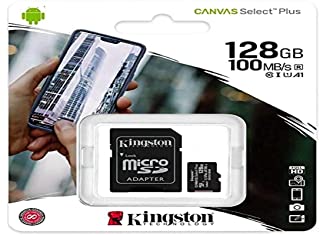 Kingston Canvas Select Plus SDCS2/128GB Scheda microSD Classe 10 con Adattatore SD Incluso, 128 GB