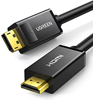 UGREEN Cavo DisplayPort HDMI 4K Ultra HD, Adattatore DP to HDMI Cable per PC, HDTV, Proiettore, Monitor, Occhiali VR, Schede Gra