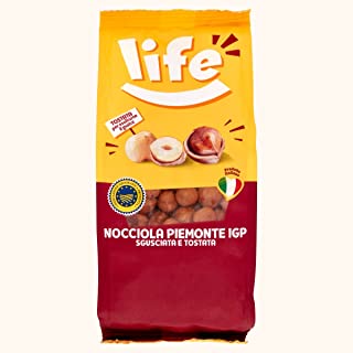 Life Nocciole del Piemonte IGP Tostate Sgusciate 200 gr, Nocciole sgusciate, Nocciole intere fonte di Fosforo, Magnesio e Potass