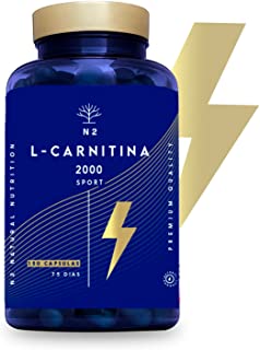 L CARNITINA 2000 Integratore Brucia Grassi Natural Dose Elevata. Provvede Energia e Resistenza Migliora lo Sviluppo Sportivo Perdita di Peso. 2000mg.