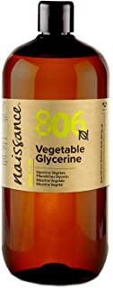 Naissance Glicerina Vegetale (Glicerolo) Liquida – 1L – Pura, Naturale, Trasparente, Grado Farmaceutico e Commestibile, Kosh