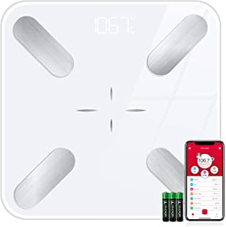 Sinocare Bilancia Pesapersone Digitale, Bilancia Impedenziometrica Professionale Bluetooth con 14 Parametri Di Composizione Corporea per IOS 4.3 e And