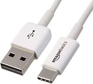 Amazon Basics - Cavo USB da maschio USB Type-C a USB-A 2.0, 0.9 metri, colore bianco