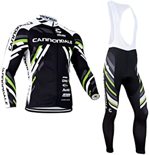 HOMTOL Abbigliamento Ciclismo da Uomo, Completo Ciclismo Lunga+Pantaloni Lunghi, Traspirante Cuscino Gel 3D, Ciclismo Professionale per Ciclista Bici