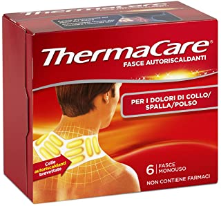 ThermaCare Fasce Autoriscaldanti a Calore Terapeutico per Dolori di Collo, Spalla, Polso, 8 Ore Calore Costante, 6 Fasce Monouso