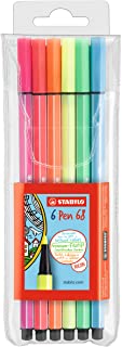 Pennarello Premium - STABILO Pen 68 - Astuccio da 6 - Colori NEON