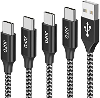 Jufd Cavo USB C, [4 Pezzi,0.5M+1M+2M+3M] Nylon Cavo USB Type-C Ricarica Rapida e Trasferimento USB Tipo C Cable per Samsung S8 S