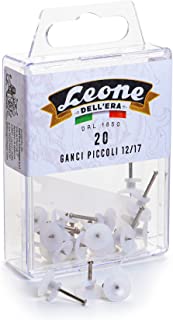 20 Ganci piccoli Leone Dell'Era per appendere quadri con spilli in acciaio temprato - Scatola appendibile - Made in Italy
