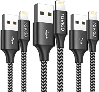 RAVIAD Cavo iPhone [3Pack 2M] Caricabatterie iPhone Carica Rapida Nylon Cavo Lightning per iPhone 12/11/ X/XS/XS Max/XR/ 8/8 Plu