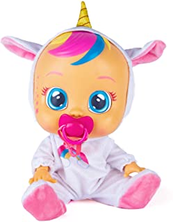 CRY BABIES Fantasy Dreamy Unicorno | Bambola interattiva che piange lacrime vere con ciuccio e Pigiama - Per bambini e bambine +