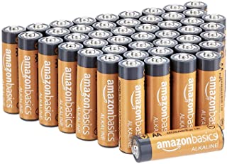 Amazon Basics - Batterie alcaline AA 1.5 Volt, Performance, confezione da 48 (l’aspetto potrebbe variare dall’immagine)