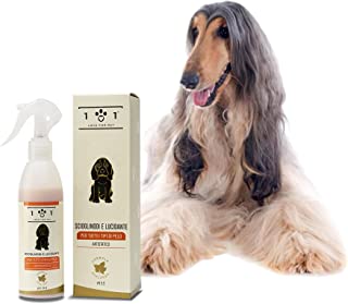 Scioglinodi e Lucidante Naturale per Cani, 250ml - con Ingredienti e Oli Vegetali - Aiuta a Districare i Nodi e Lucida Il Pelo -