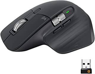 Logitech MX Master 3 Mouse Wireless Avanzato, Ricevitore Bluetooth o USB 2.4 GHz, Scorrimento ‎Rapido, 4000 DPI Qualsiasi Supe