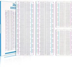 4PCS Breadboards Kit Include 2PCS 830 Point 2PCS 400 Point Solderless Breadboards for Proto Shield Distribution Connecting Block