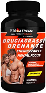 Integratore Brucia Grassi Elite Extreme. Termogenico dimagrante drenante energizzante. 120 capsule