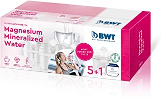 BWT Magnesium Mineralizer Filtro con Tecnologia Brevettata Confezione 5+1 filtri per Caraffe Filtranti-Prodotto adatto per il mercato Italiano.