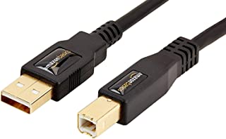 Amazon Basics - Cavo USB 2.0, A-maschio a B-maschio, con connettori placcati in oro (3 m)