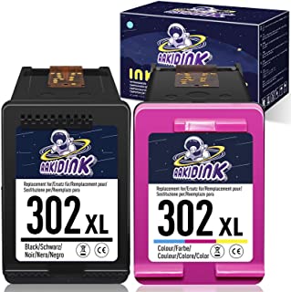 AAKIDINK Rigenerata Cartucce d'inchiostro 302 XL, per hp 302XL 302 Nero Colore Multipack con hp OfficeJet 3835 3830 5230 38