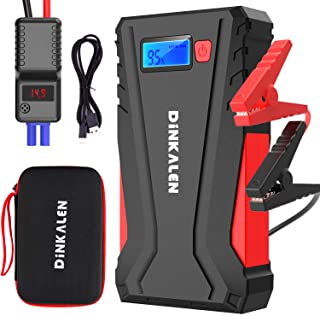 DINKALEN Avviatore Batteria Auto, 800A 12800mAh Portatile Avviatore Emergenza per Auto/Moto (Motori Fino a 6.0L Benzina/5.0L Die