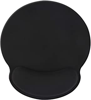 Jahosin, Tappetino per mouse con supporto per il polso, ergonomico, con poggiapolso in memory foam, antiscivolo, per computer e ufficio (25 x 23 cm, m