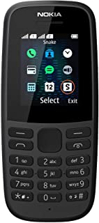 Nokia 105 2019 Telefono Cellulare Dual Sim, Display 1.77" a Colori, Torcia, Nero [Italia]