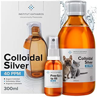 Argento Colloidale 100% Naturale per Animali (Cani, Gatti) Tutto in 1: Cicatrizzante ● Disinfettante ● Rimedi Antiprurito (D