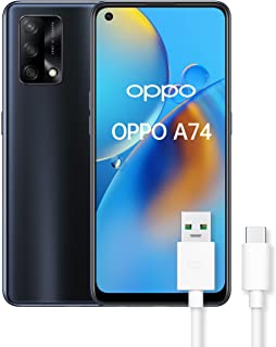 OPPO A74 Smartphone, 175g, Display 6.43" AMOLED, 4 Fotocamere 48MP, RAM 6GB + ROM 128GB, Batteria 5000mAh, Ricarica rapida, Dual Sim, con cavo dati OP