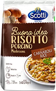 Riso Scotti Risotto Porcino di Stagione con Riso Carnaroli senza Glutine, 210g